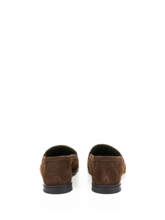 Blue suede moccasin