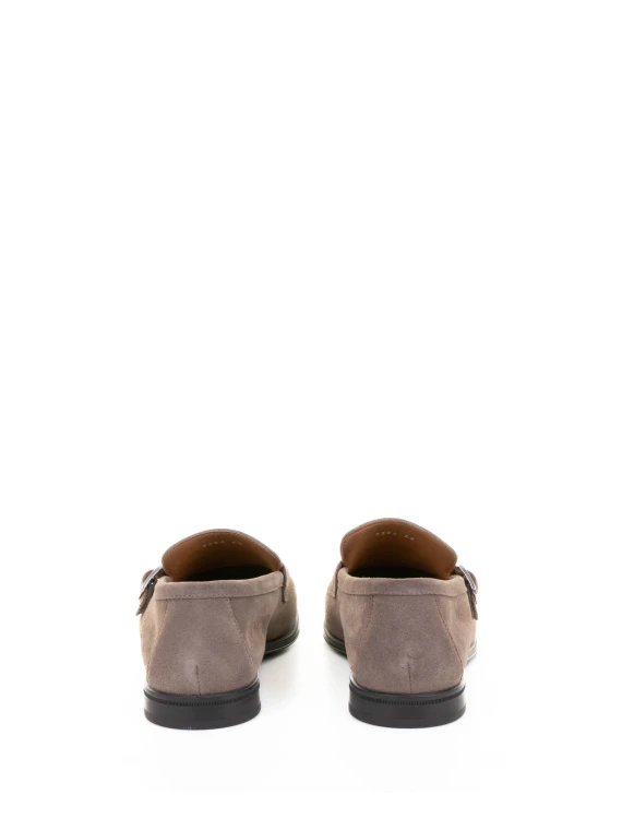 Mocassino uomo doppia fibbia in suede