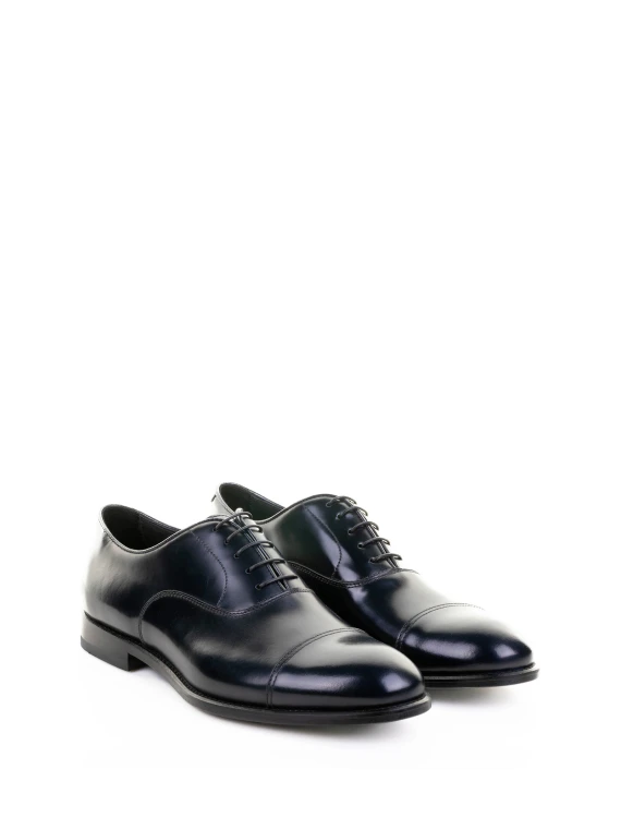 Blue leather Oxford
