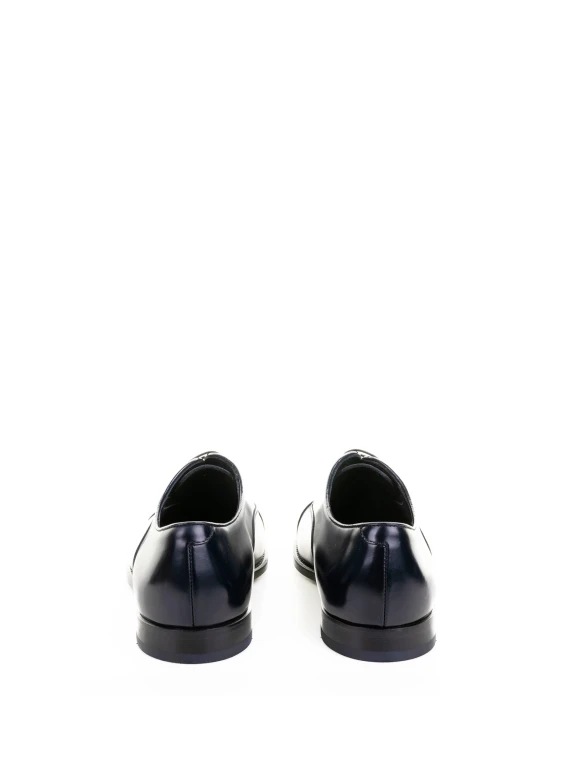 Blue leather Oxford
