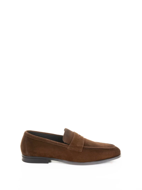 Mocassino marrone in suede