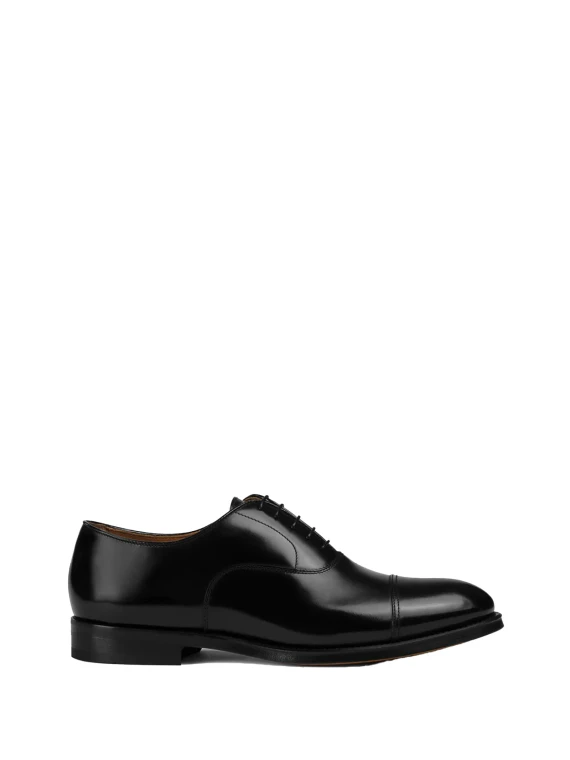 Francesina nera in pelle