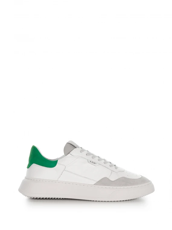 Alan sneaker in leather and green heel