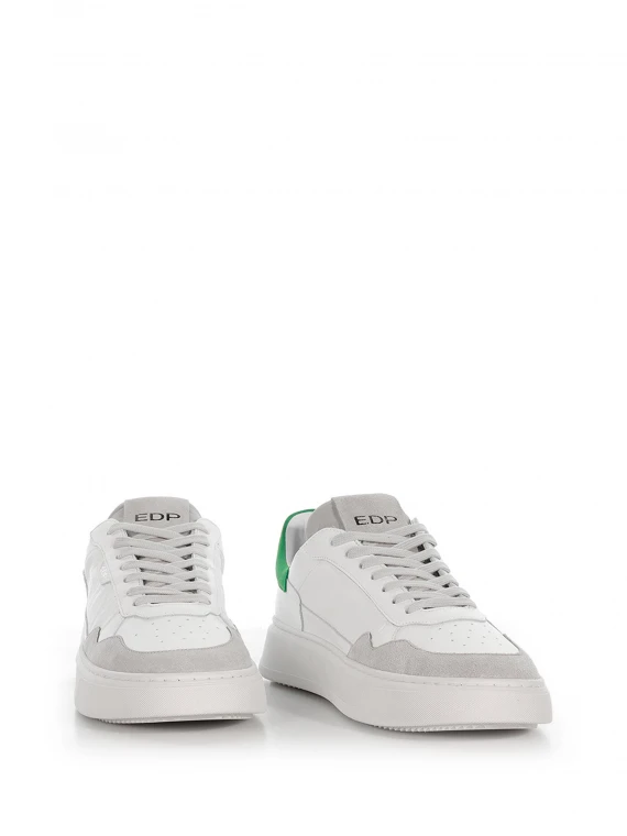 Sneaker Alan in pelle e tallone verde