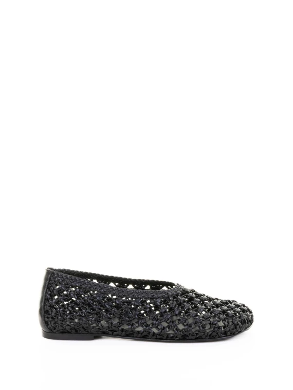 Pantofola in pelle traforata