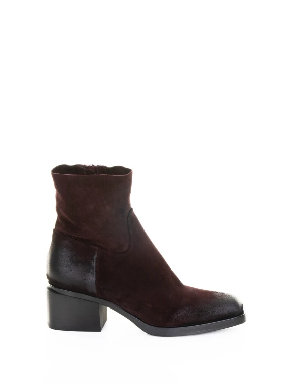 Suede Ankle Boot with Rubber Sole