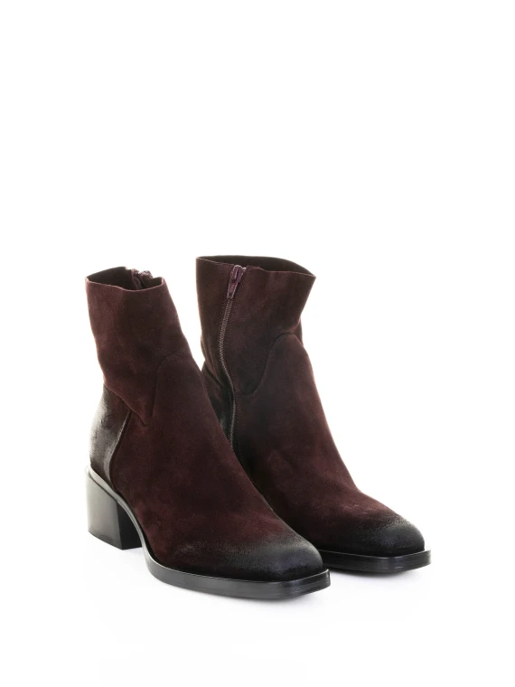 Suede Ankle Boot with Rubber Sole