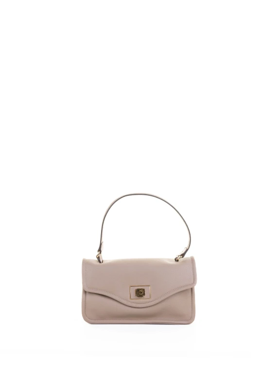 Borsa a tracolla Flap in pelle sabbia