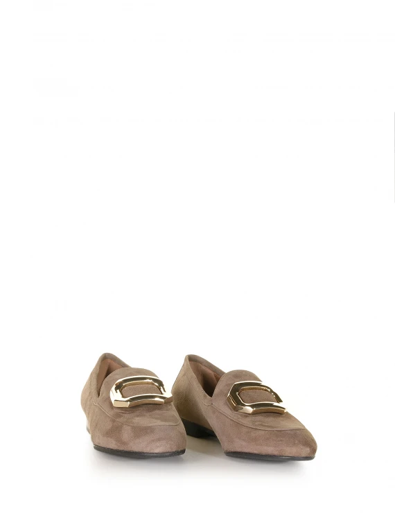 Mocassino in suede beige