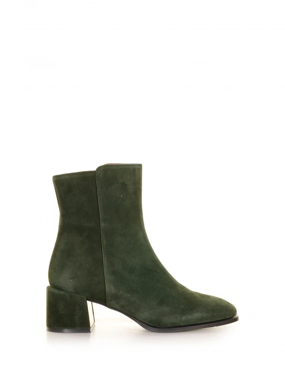 Green suede ankle boot