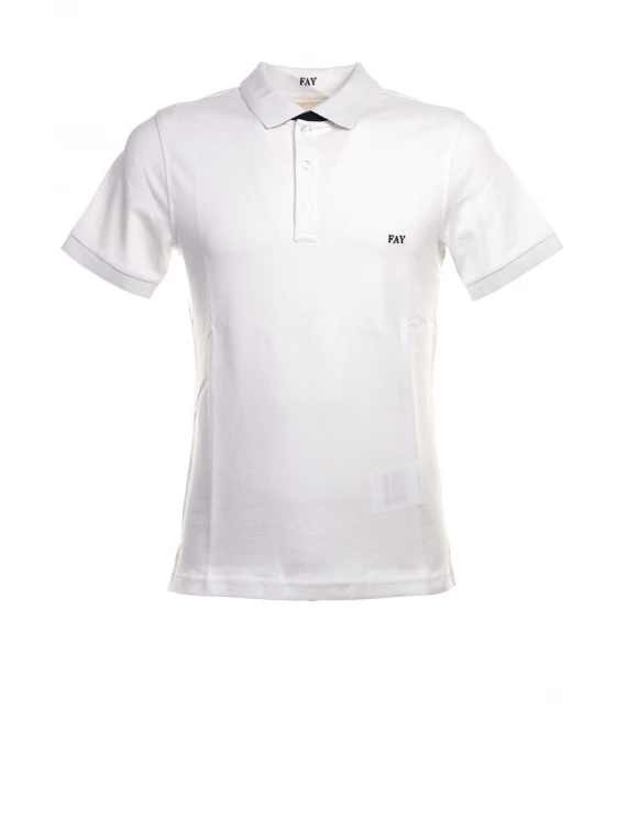 Short-sleeved polo shirt with embroidered logo