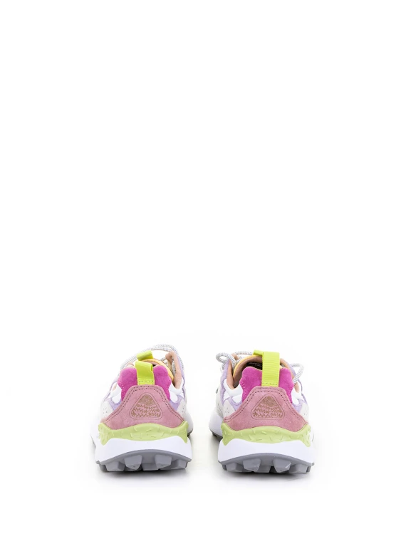 Yamano multicolor nylon and suede sneaker for women