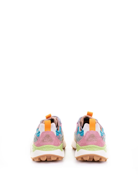 Yamano purple nylon and suede sneaker for women