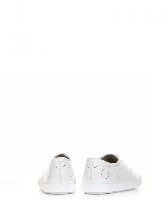 White leather slip-on sneaker