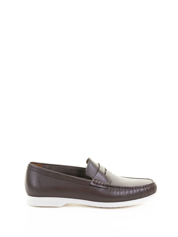Mocassino marrone in pelle
