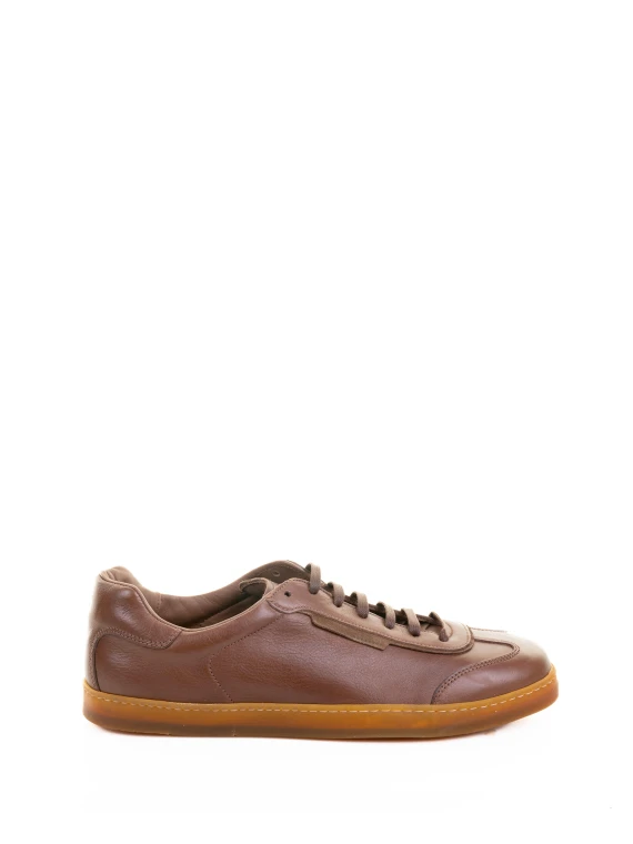 Sneaker marrone in pelle