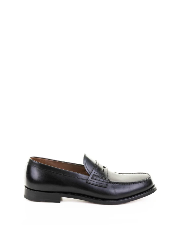 Mocassino nero in pelle