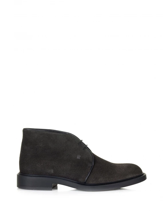 Anthracite suede ankle boot