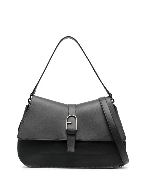 Flow L black leather handbag