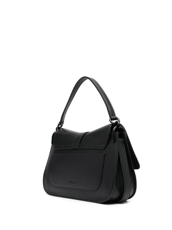 Flow M black leather handbag