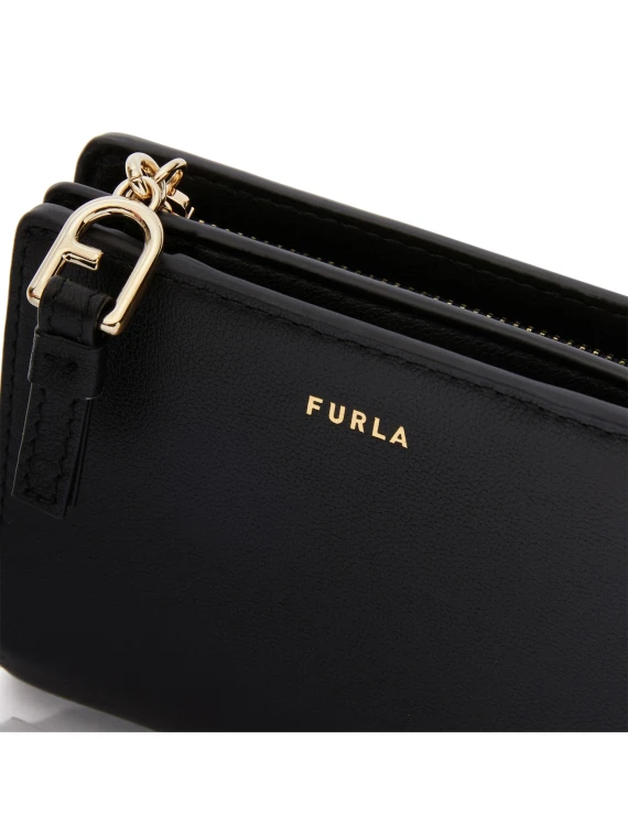 Nuvola Wallet Black Leather