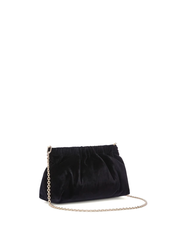 Black Clutch with Chain Shoulder Strap