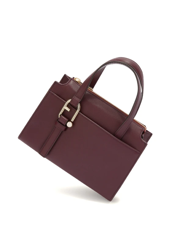 Borsa bauletto Boston S chianti in pelle