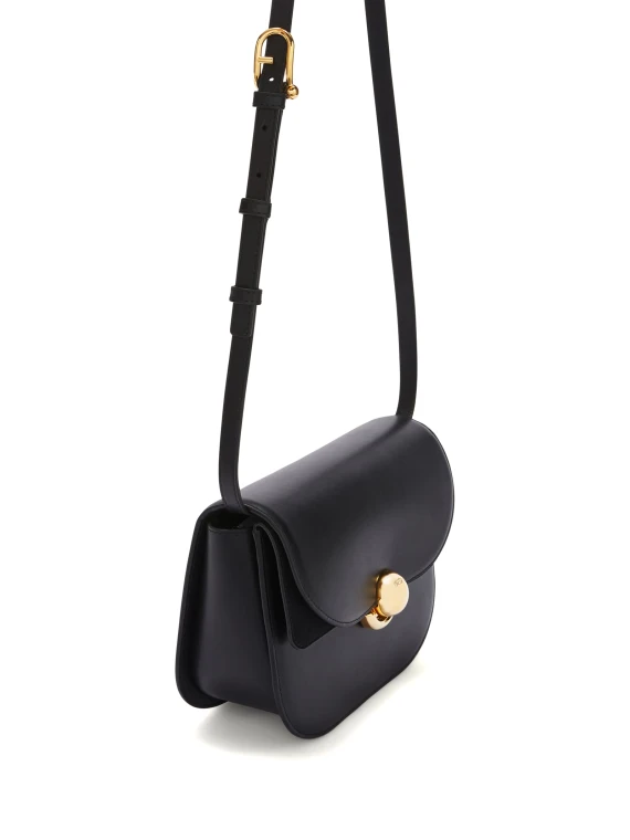 Sfera shoulder bag black in smooth leather