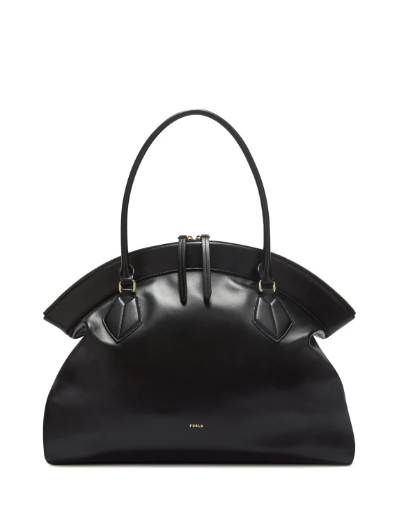 Shopping bag Erica XL nero in pelle