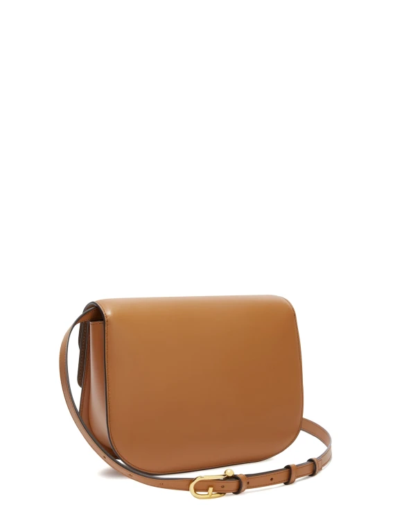 Sfera brandy smooth leather shoulder bag