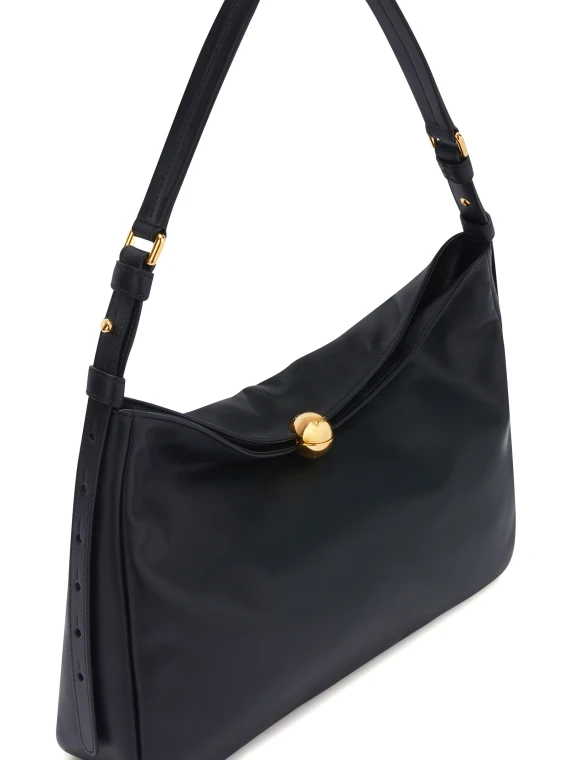 Borsa a spalla Sfera Soft nero in pelle