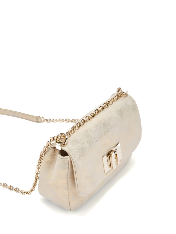 1927 gold leather shoulder bag