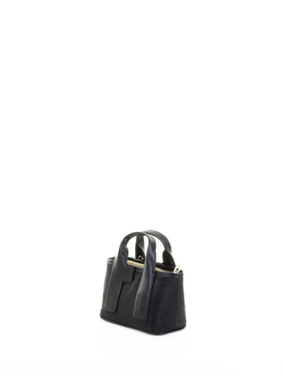 Black Double Handle Leather Bag