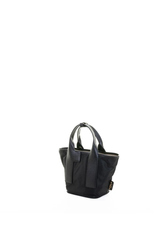 Black Double Handle Leather Bag