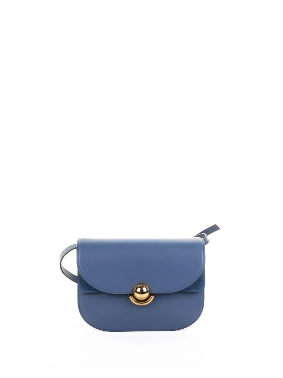Borsa a tracolla S in pelle bluette
