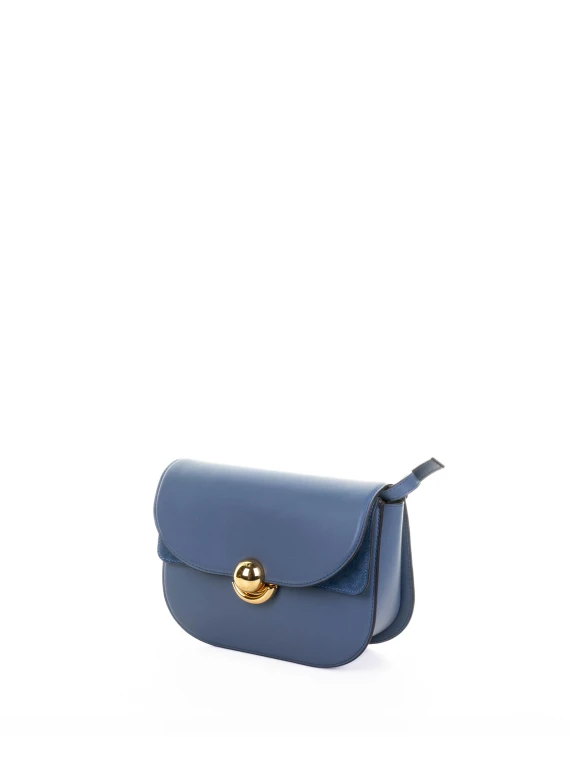 Shoulder Bag S in Blue Leather