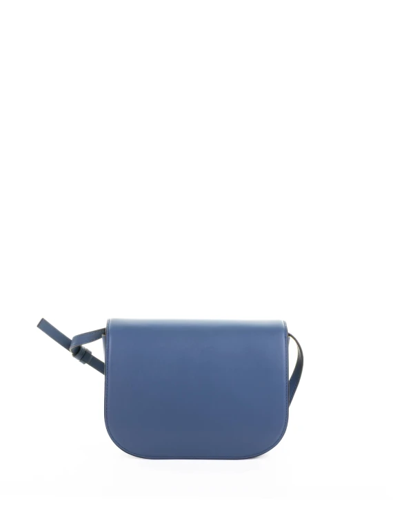 Shoulder Bag S in Blue Leather