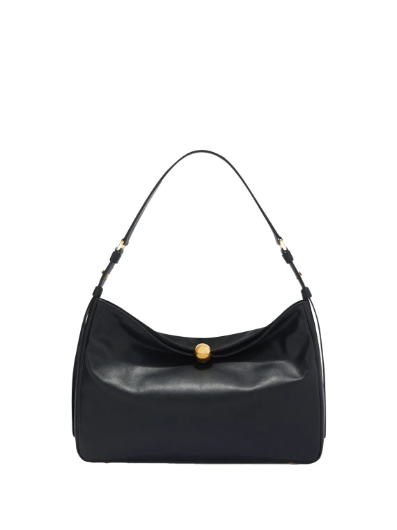 Borsa a spalla Sfera Soft nera in pelle