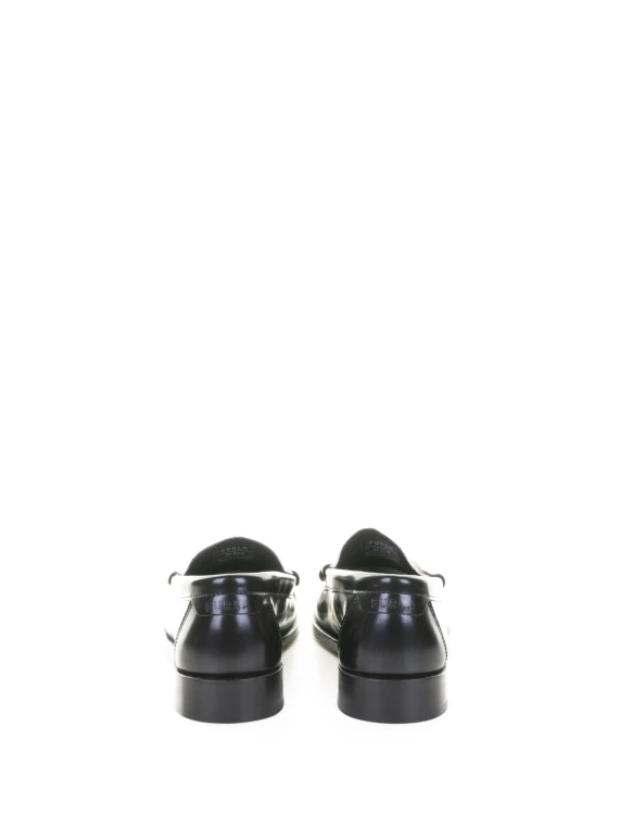 Women's Black Leather Moccasin