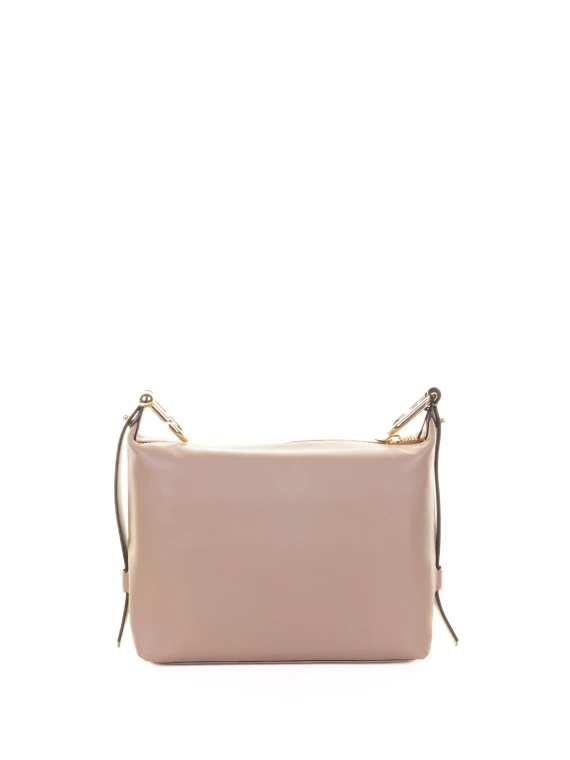 Borsa a tracolla beige in pelle