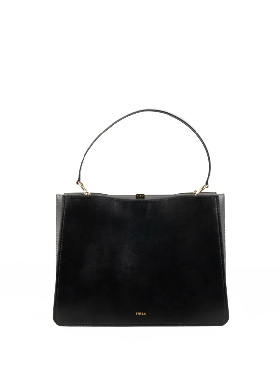 Black Leather Shoulder Bag