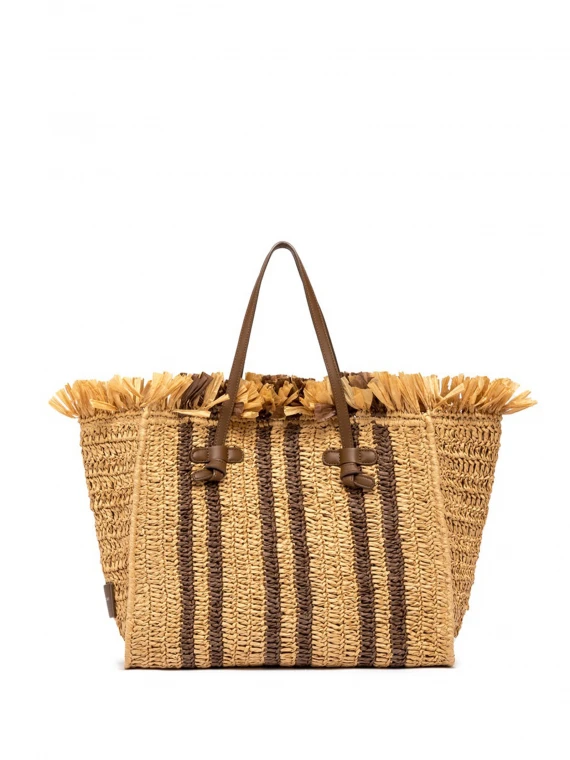 Shopping bag Marcella effetto paglia