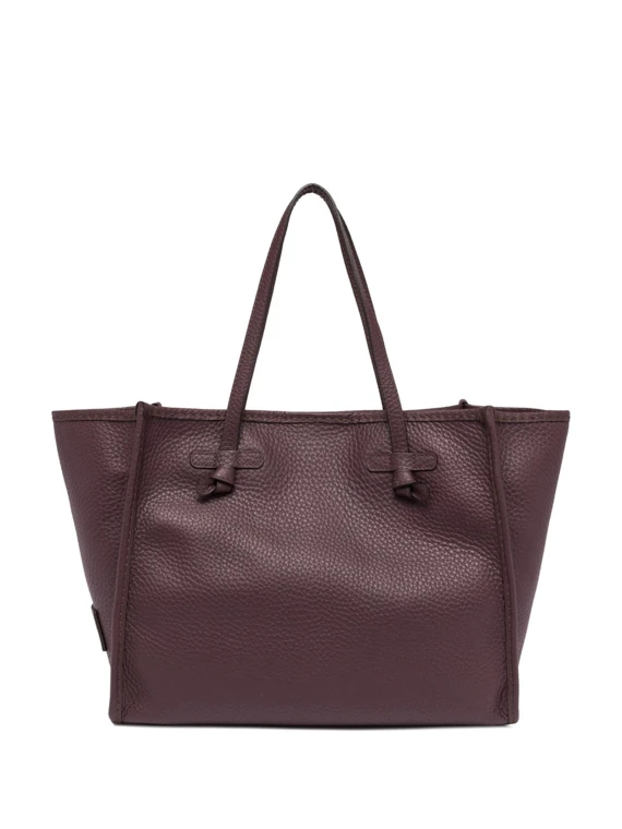 Leather bubble double Marcella shopping bag