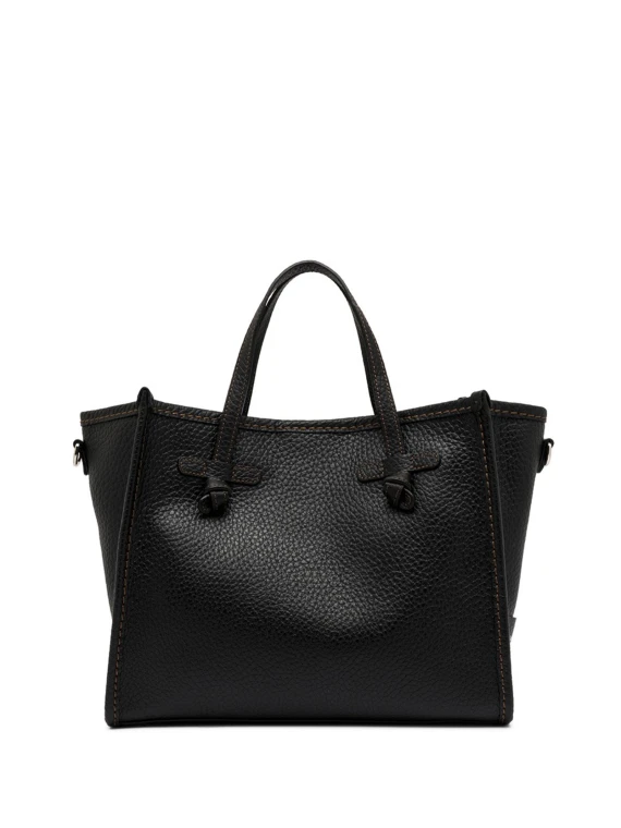 Leather bubble double Marcella shopping bag