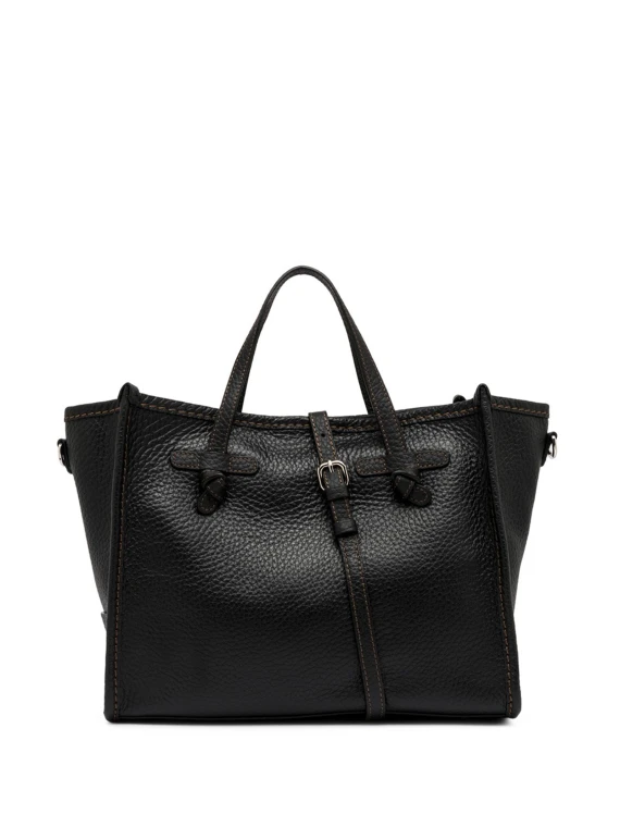 Leather bubble double Marcella shopping bag