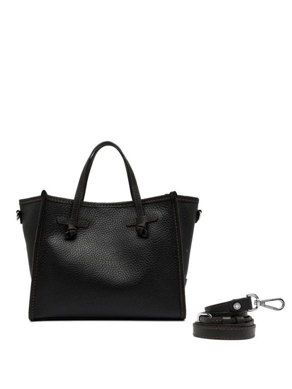 Leather bubble double Marcella shopping bag