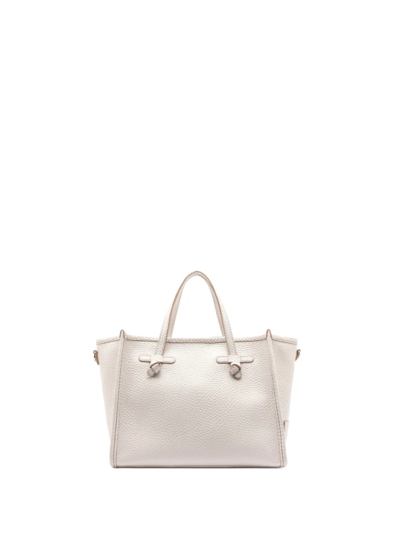 Shopping bag Marcella 32 in pelle bubble double sabbia
