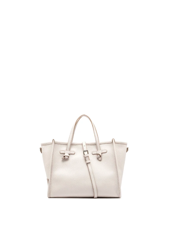 Shopping bag Marcella 32 in pelle bubble double sabbia