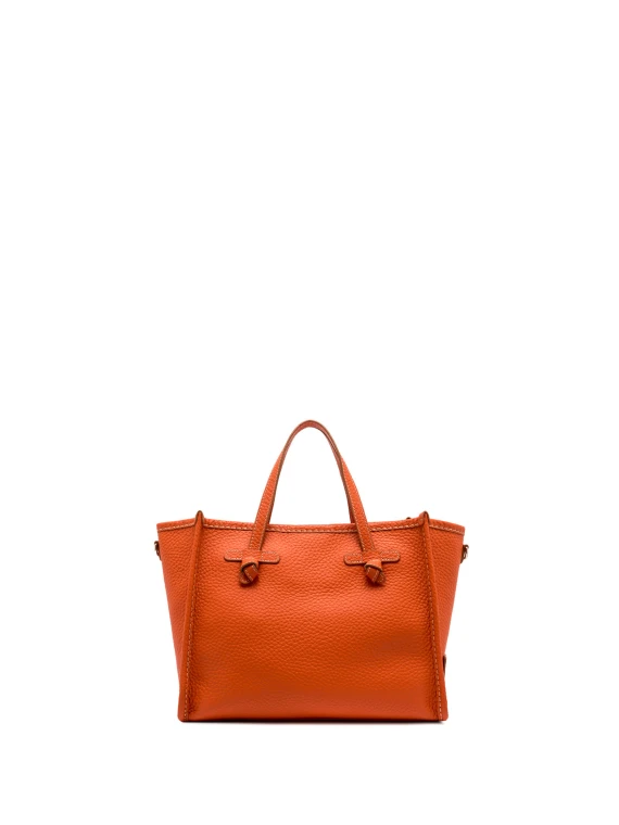 Shopping bag Marcella 32 in pelle bubble double corallo