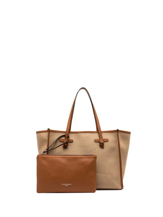 Shopping bag Marcella in canvas bicolore